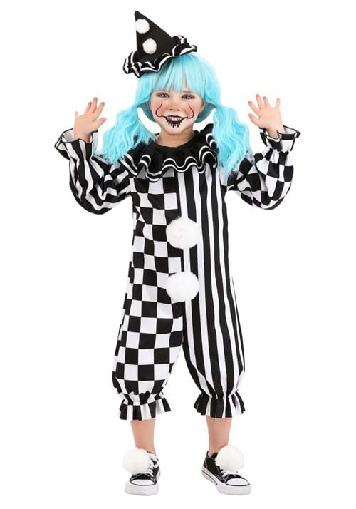 Toddler Giddy Gothic Clown Costume