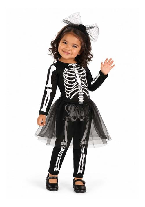 Toddler Lil Miss Skeleton Costume New Main