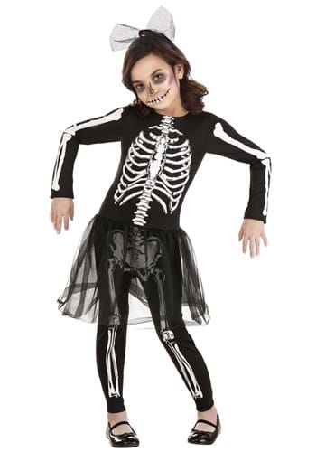 Kid's Lil Miss Skeleton Costume