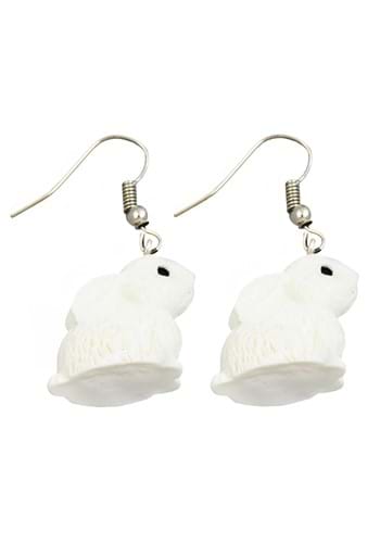 White Rabbit Earrings