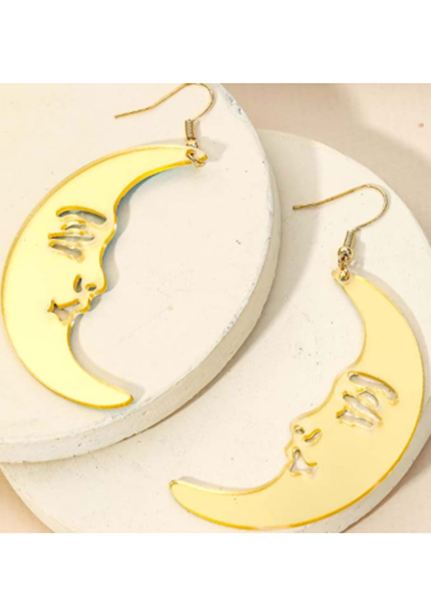 Beaded Moon Huggies – Pineal Vision Jewelry