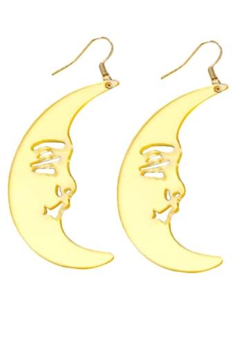 Iridescent Crescent Moon Earrings