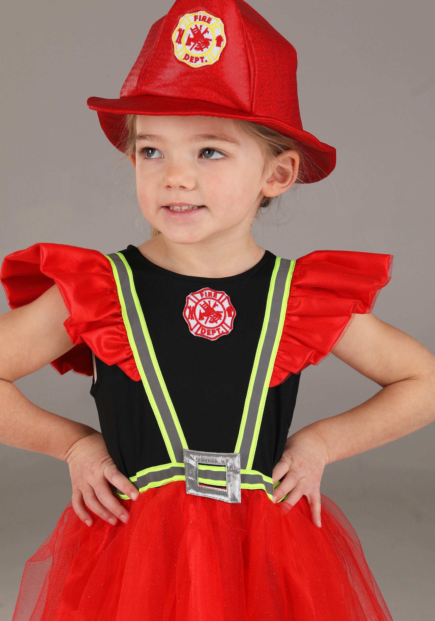 Toddler Frilly Firefighter Costume Dress | Toddler Costumes