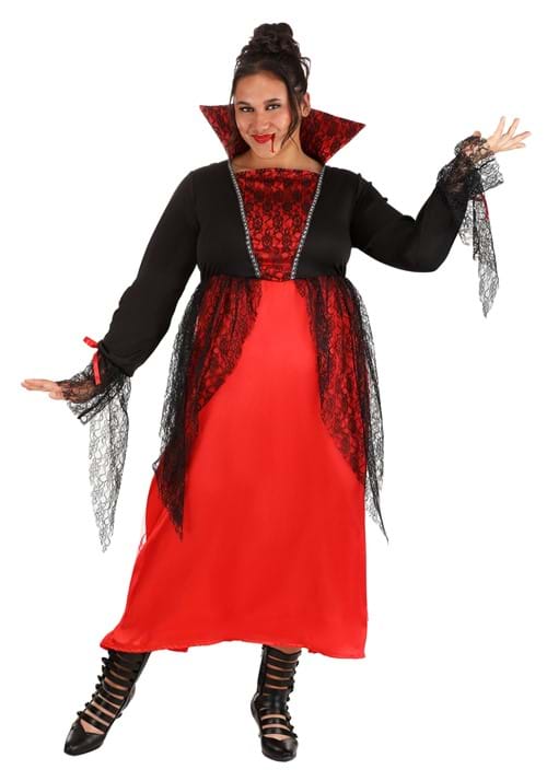 Womens Plus Regal Vampire Costume