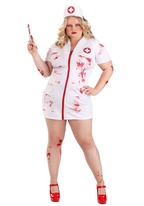 Womens Plus Killer Nurse Costume