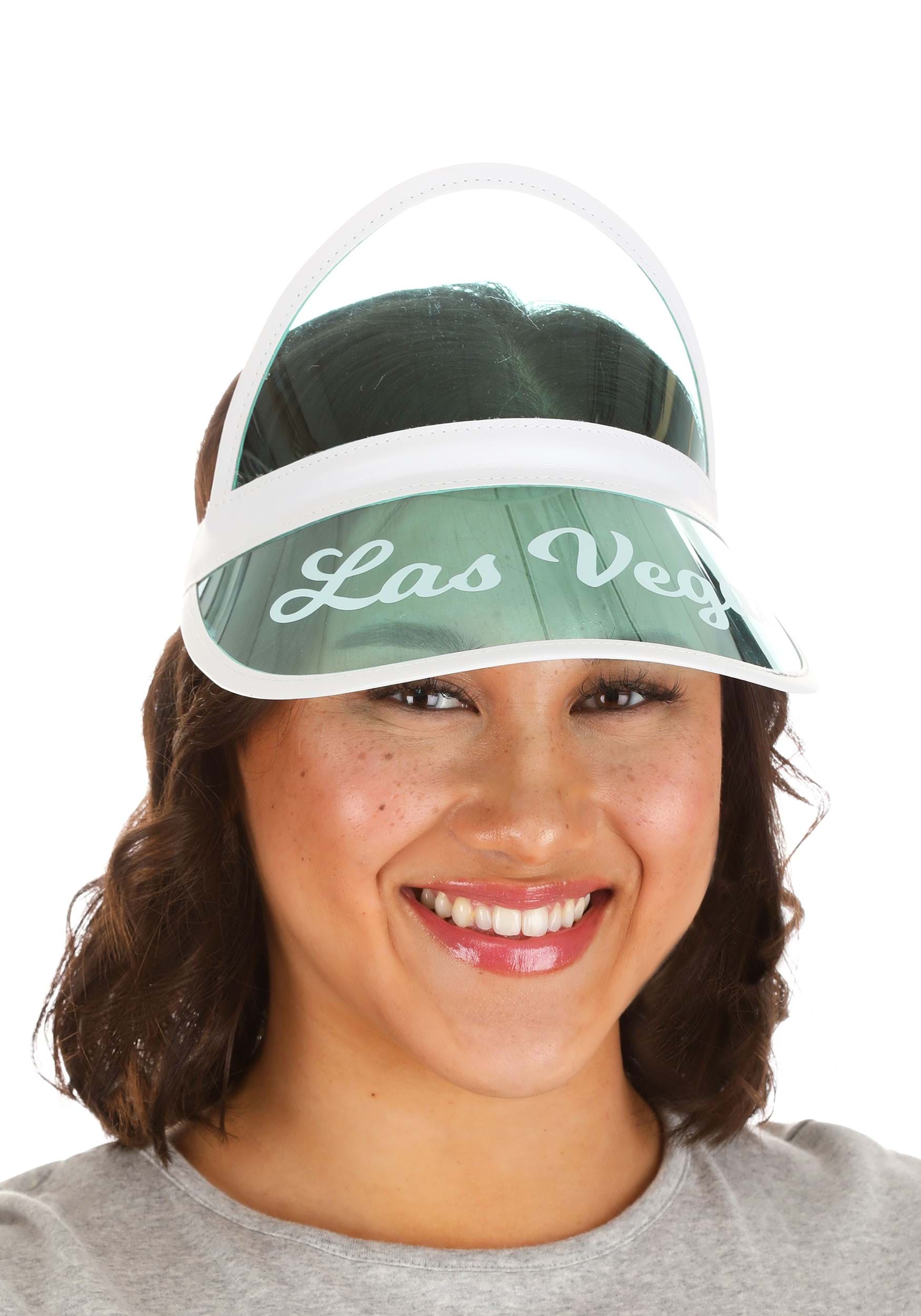 Las Vegas Green Visor Accessory | adult | unisex | Green/White | One-Size | Fun Costumes