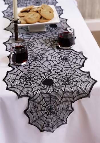 Swarm of Spider Webs Table Runner Decoration updated
