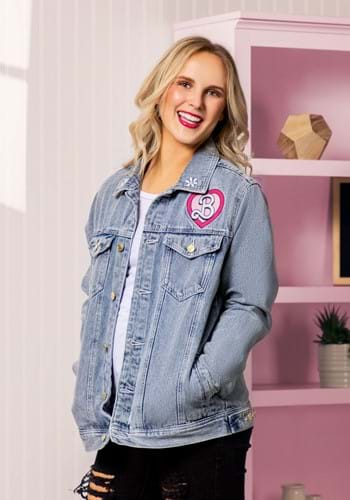 Adult Cakeworthy Barbie Totally Hair Denim Jacket