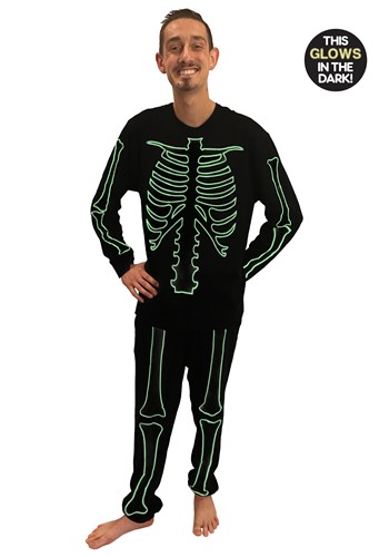 Skeleton 2 Piece Jogger Men's Sleep Set | Men's Skeleton Costumes