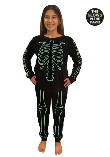 Skeleton 2 Piece Women's Jogger Sleep Set | Women's Skeleton Costumes