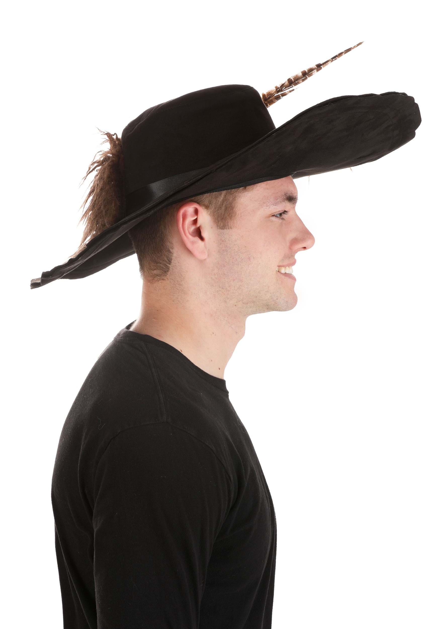 Disney Barbossa Pirate Costume Hat With Feather For Adults , Pirate Hats