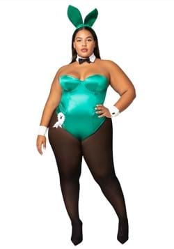 Women's Plus Size Playboy Green Bunny Costume