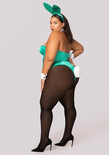 Women's Plus Size Green Playboy Bunny Costume