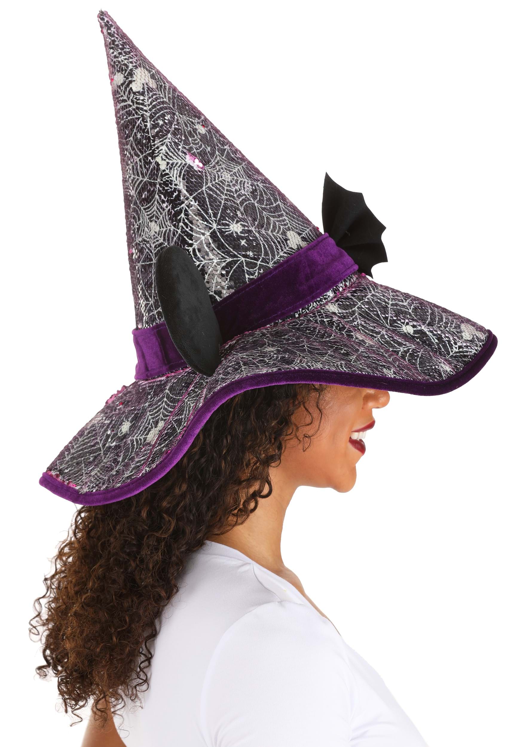 Disney Minnie Mouse Spider Webs Witch Hat For Adults