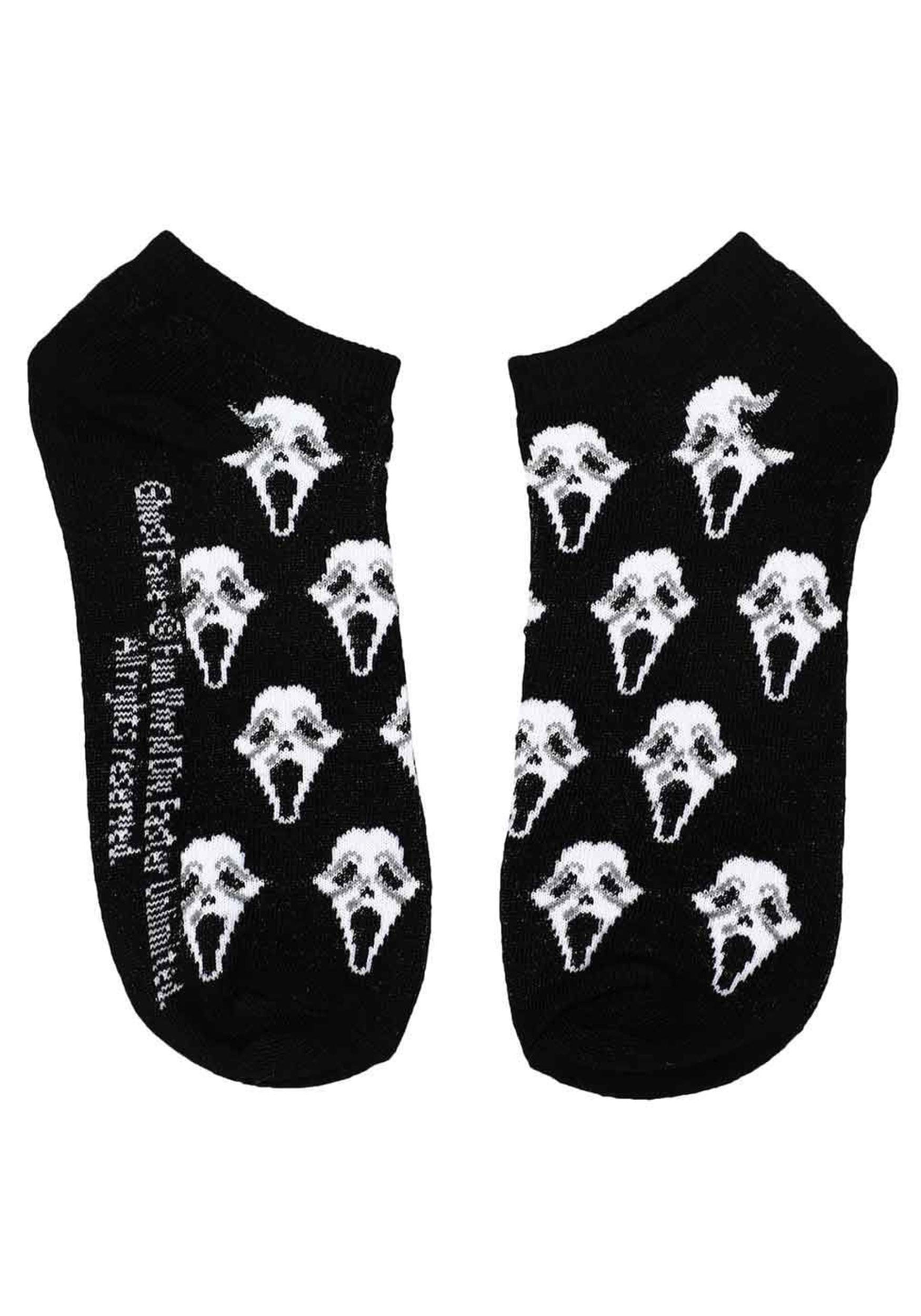 Ghost Face Icons 5 Pack Ankle Socks