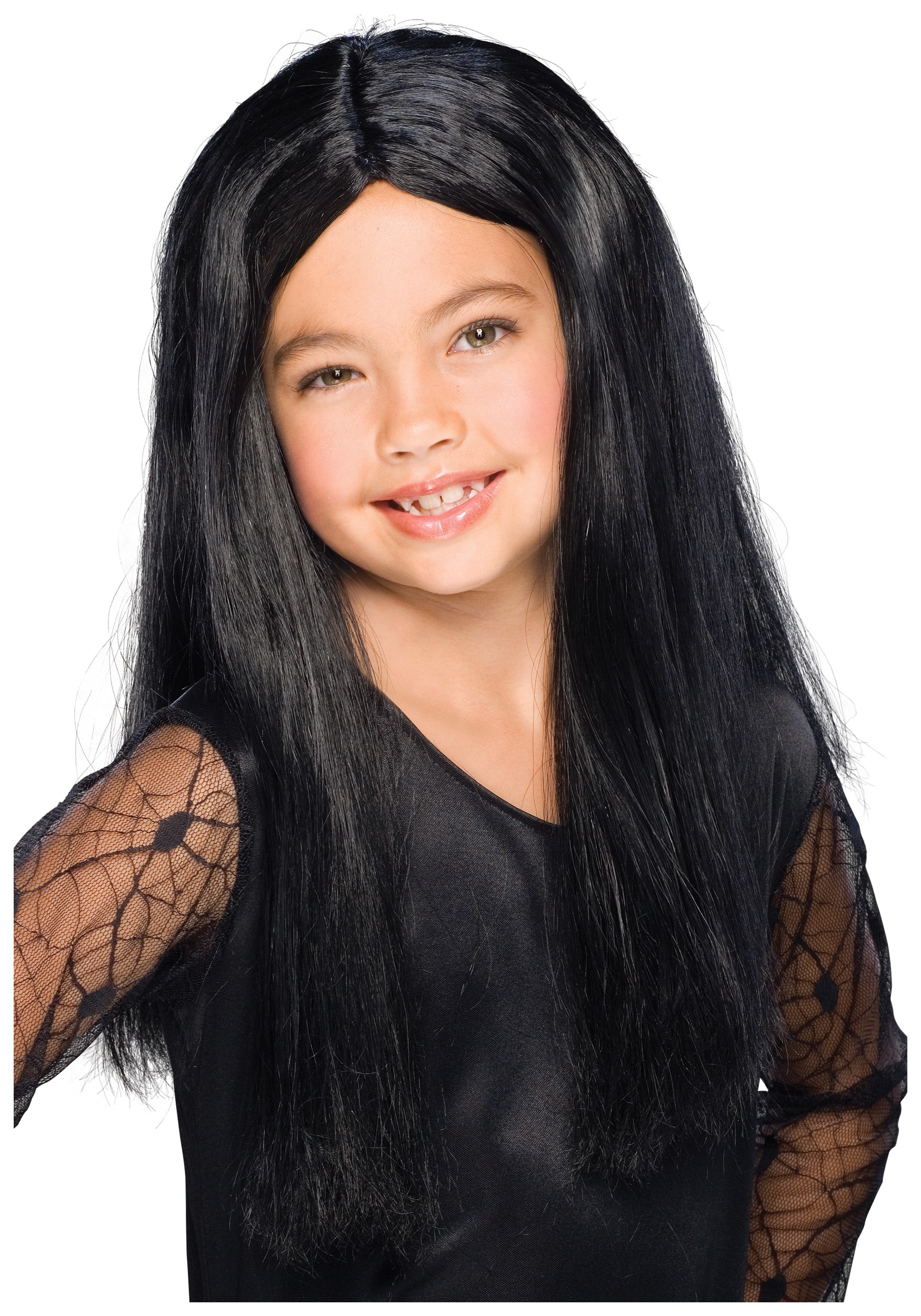 halloween costume with black wig