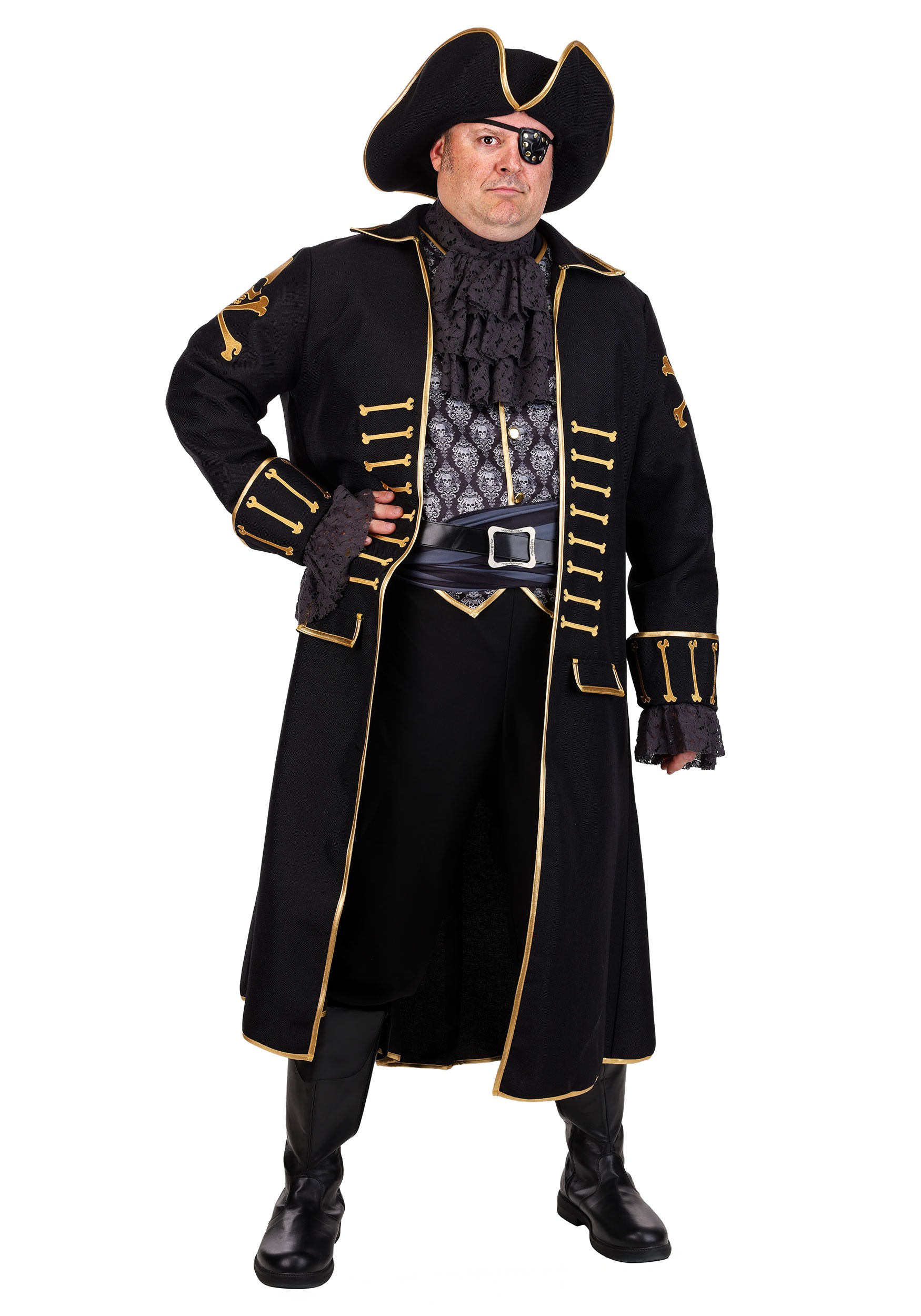 Plus Size Men's Premium Pirate Costume | Made by Us Costumes