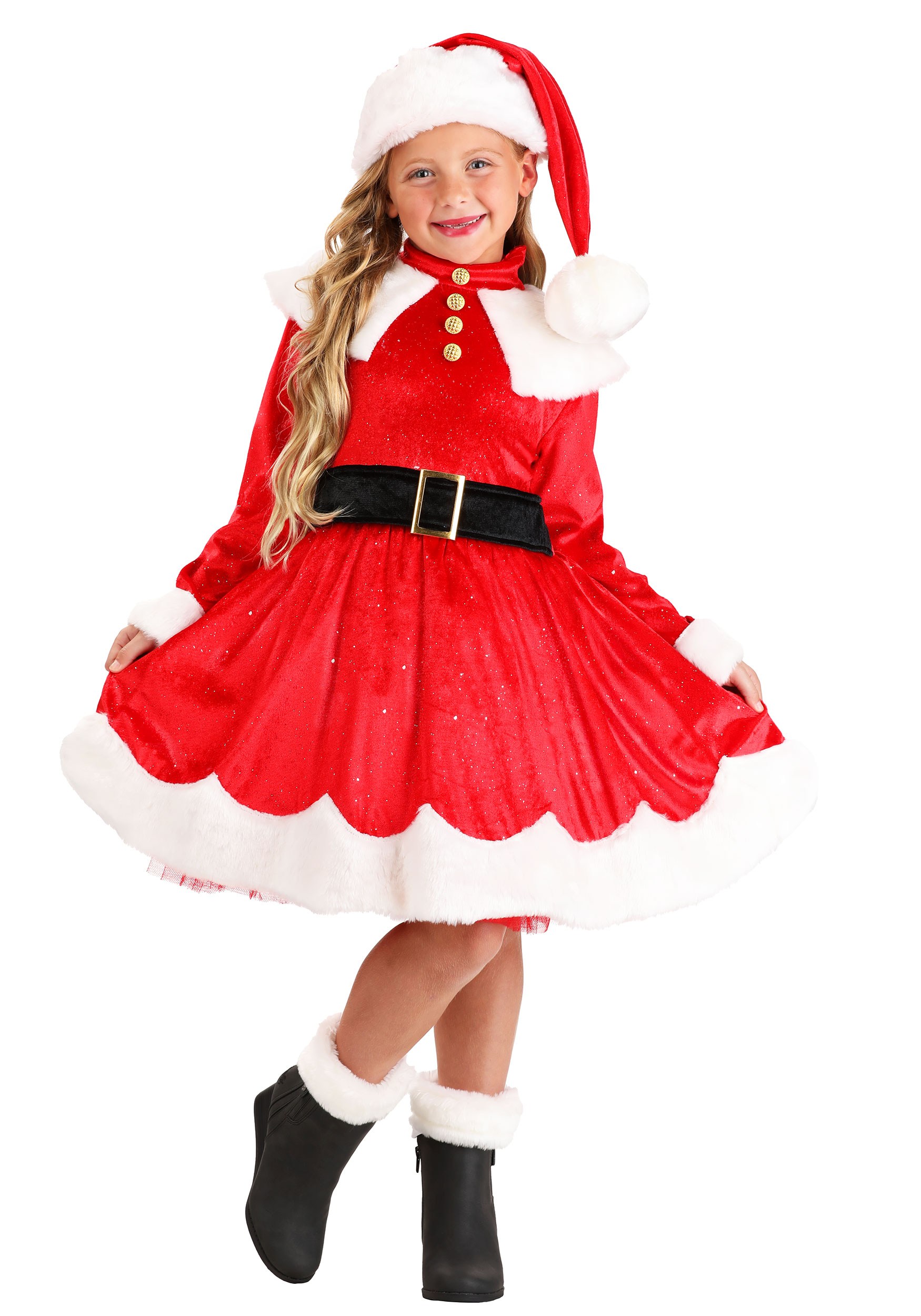 Premium Santa Girl's Costume Dress | Christmas Costumes