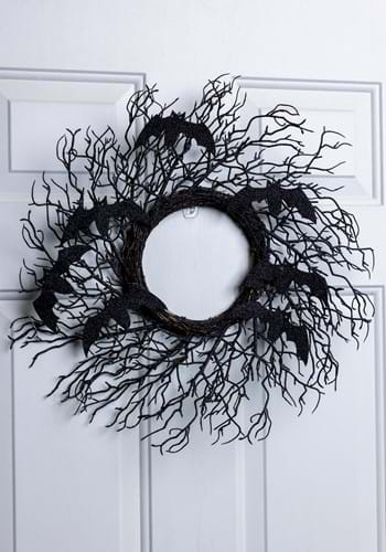 Black Bat Wreath Decoration