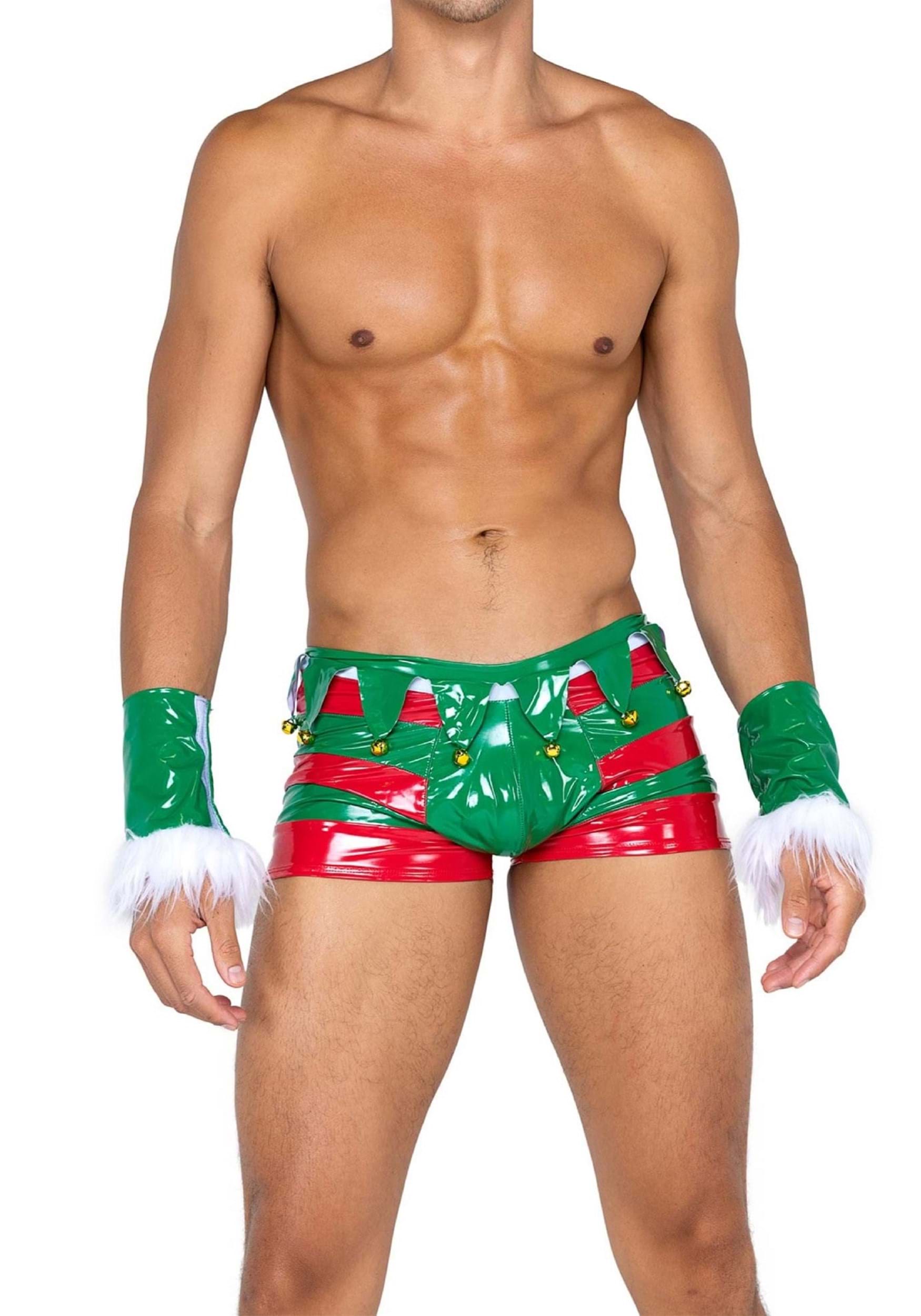 Naughty Men's Holiday Elf Costume