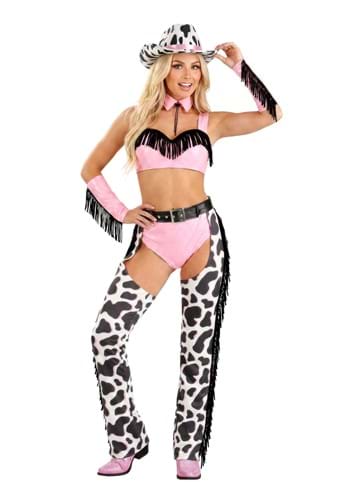 Womens Pink Cowgirl Costume New
