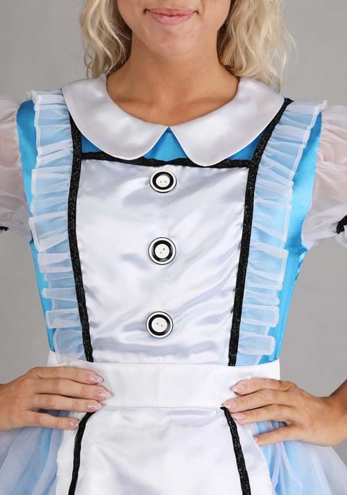Gothic Alice Costume Adult Black Dress White Apron and Matching Headband