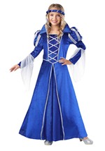 Girls Royal Blue Princess Costume Alt 2