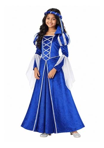 Girls Royal Blue Princess Costume New Main