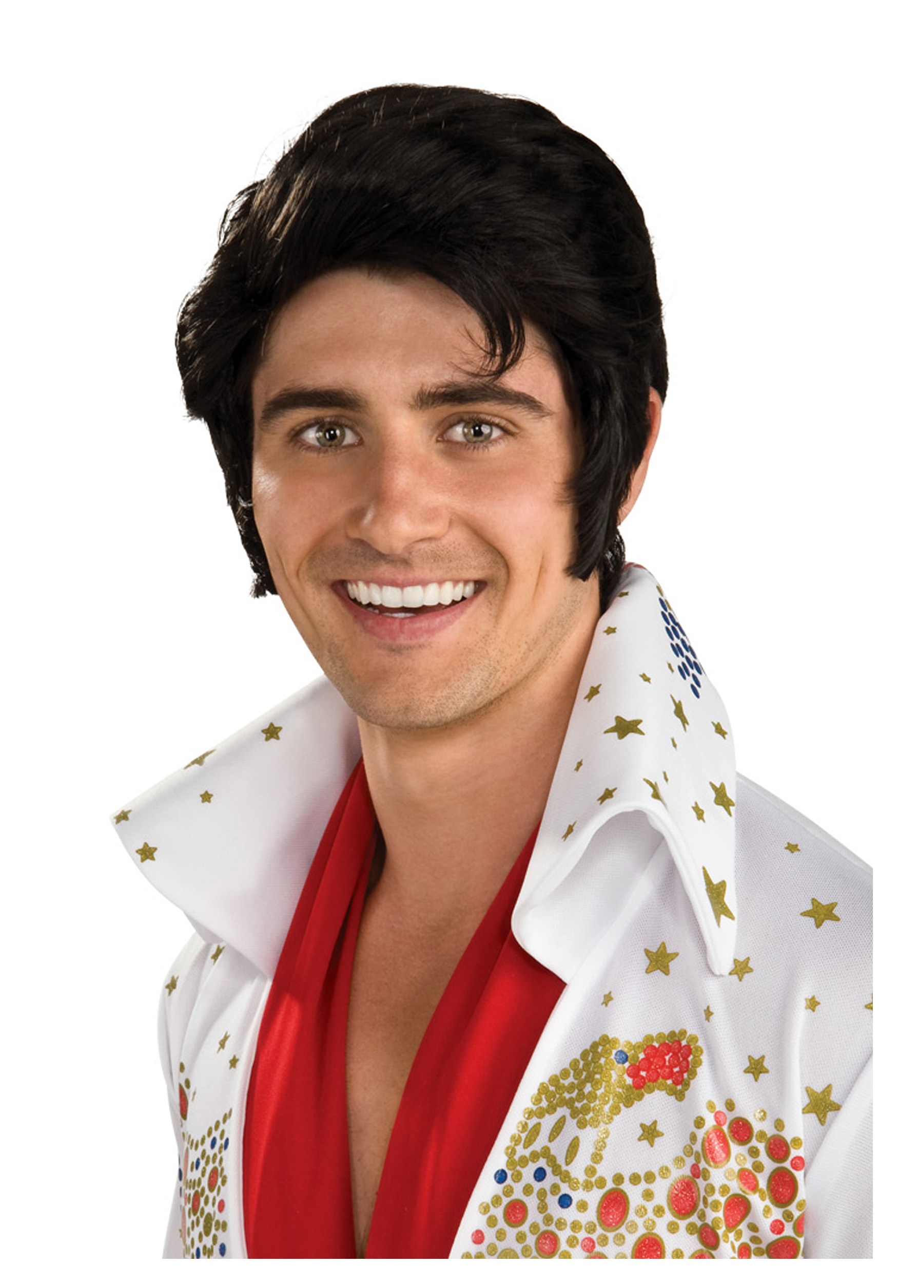 Official Elvis Presley The King of Rock Fancy dress Costume Wig Lot Accessories 