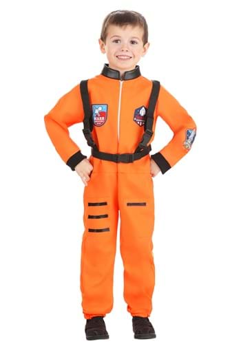 Kids Classic Orange Astronaut Costume