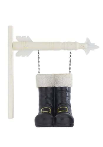 10" Resin Santa Boots Container Arrow Figure
