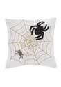 18 Inch Embroidered Spiders and Web Pillow