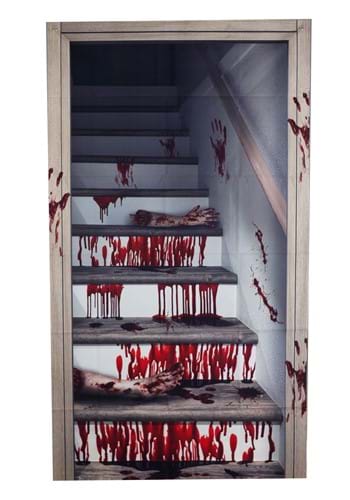 71 Inch Bloody Horror Stairwell Curtain Decoration