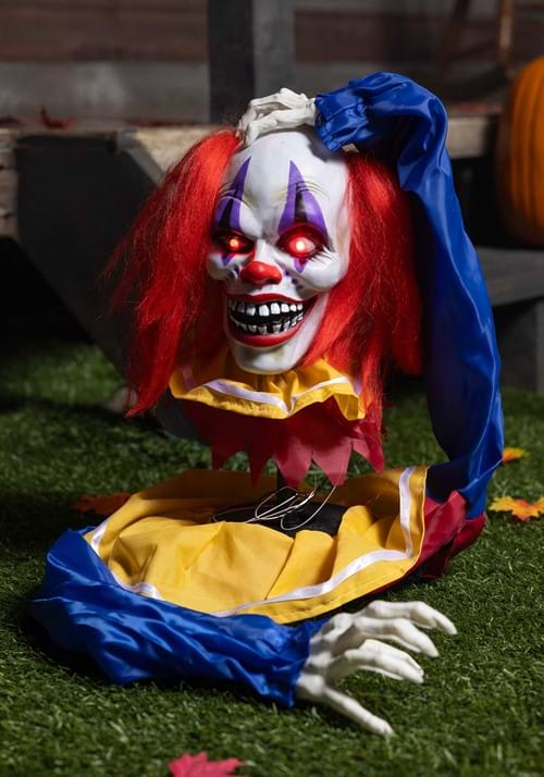 14 Inch Animated Head Popping Clown Ground Breaker