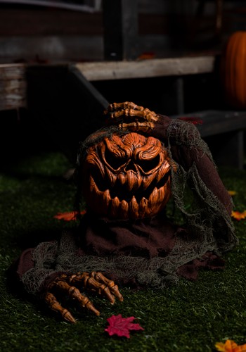 14-Inch Head Popping Pumpkin Ground Breaker Animated Decoration | Pumpkin Decorations