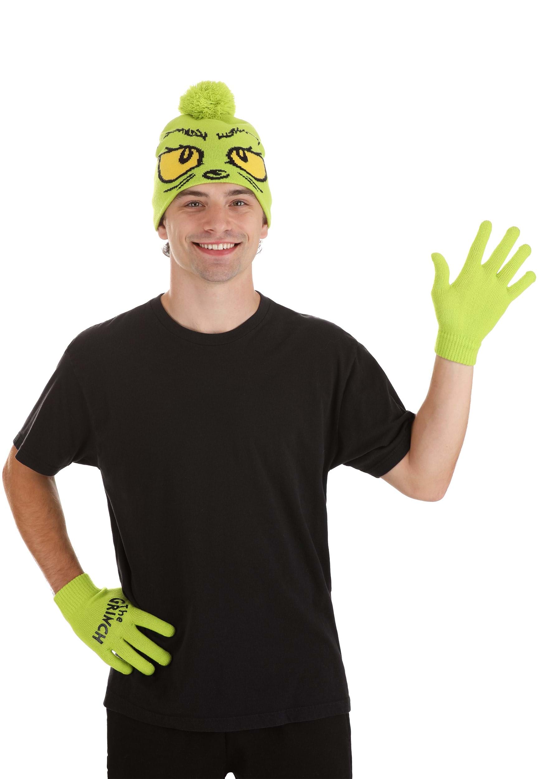 The Grinch Hat & Gloves Set