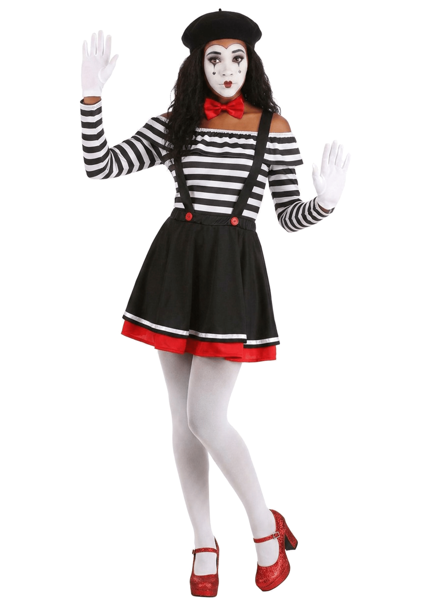 Mirthful Mime Women's Costume Dress | Clown Costumes