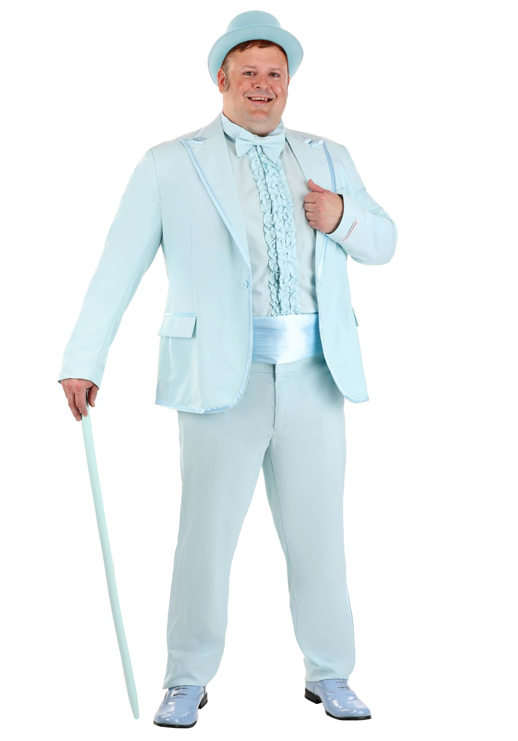 Powder blue sale tuxedo with ruffles