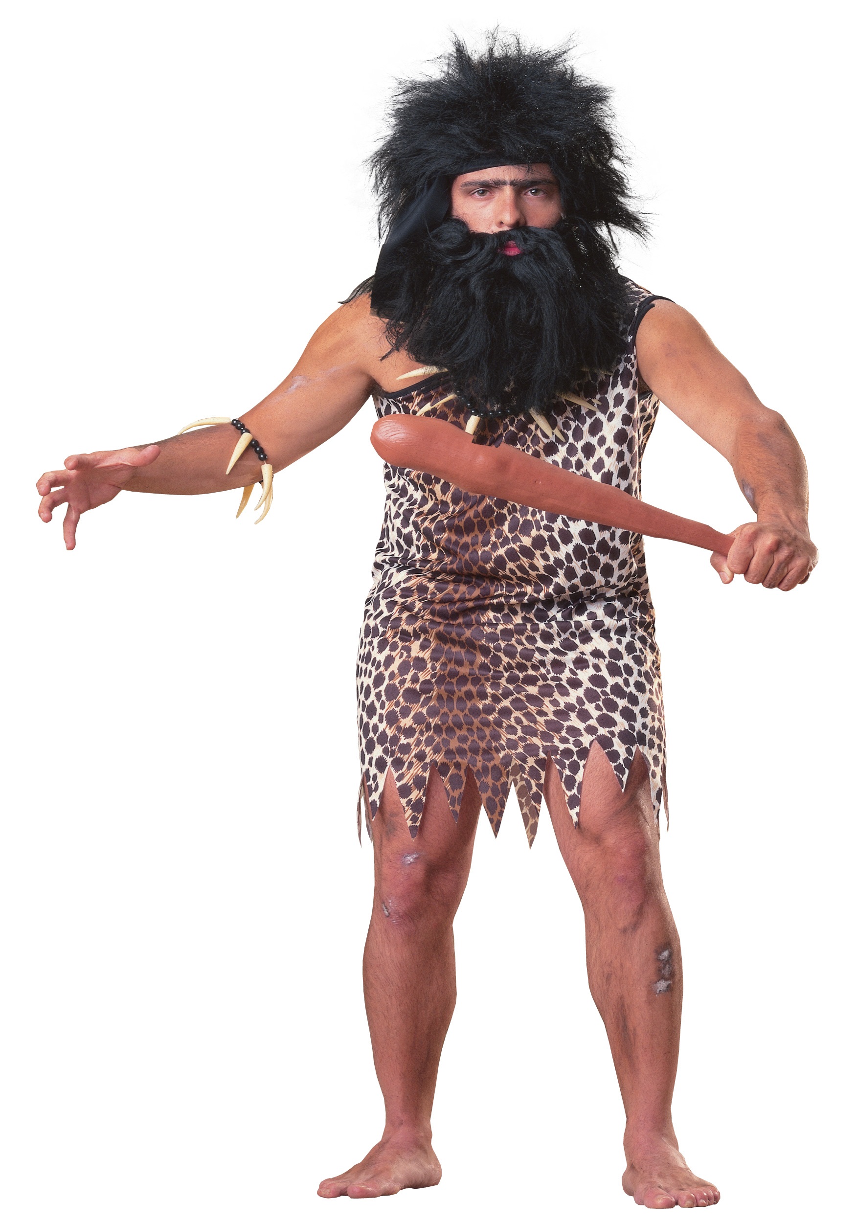 Caveman Wig and Beard Costume Accessory Cave Man Mens Adult Stone Age