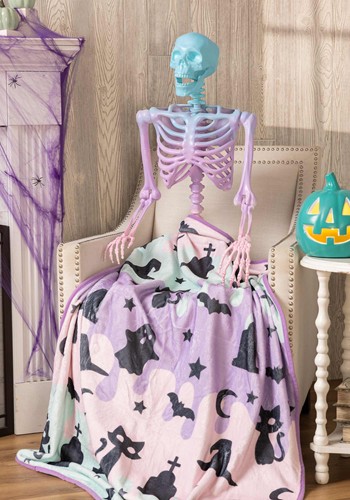 Poseable 5FT Crazy Bones Skeleton in Rainbow Decoration | Skeleton Decorations