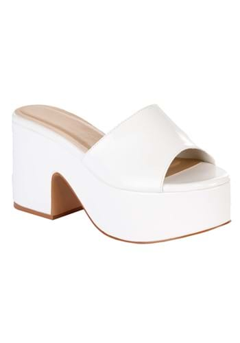 White platform cheap disco shoes