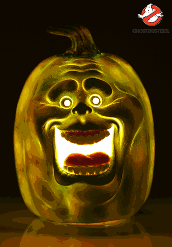 10-Inch Ghostbusters Slimer Pumpkin Light Up Decoration | Ghostbusters Decorations