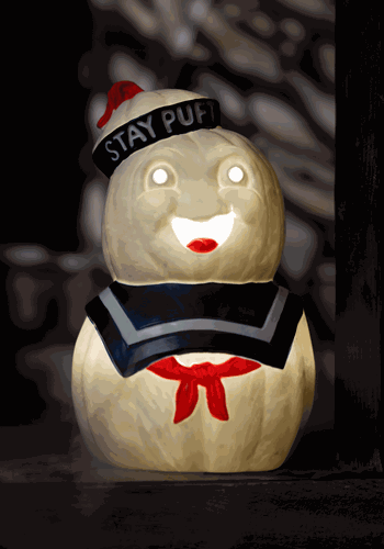 12-Inch Ghostbusters Stay Puft Light Up Pumpkin Decoration | Ghostbusters Decorations