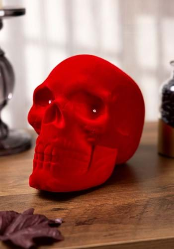 Flocked Velvet Skull Decoration - update