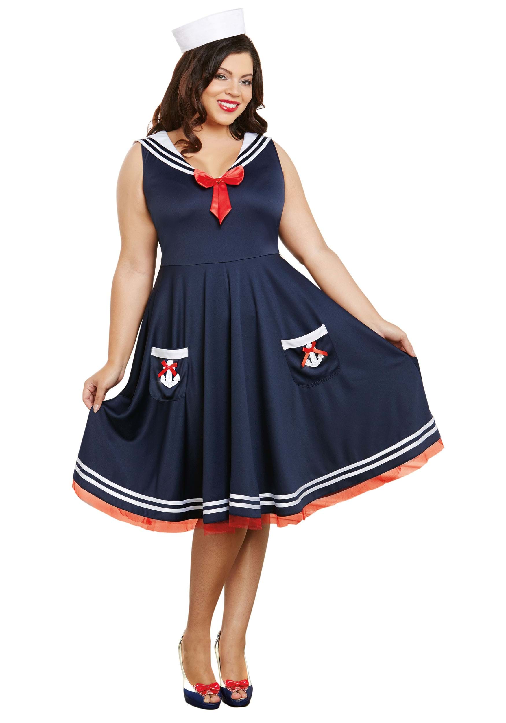 Plus Size All Aboard Costume For Women 8847