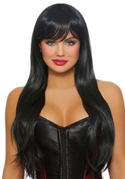 Long Straight Layered Black Wig