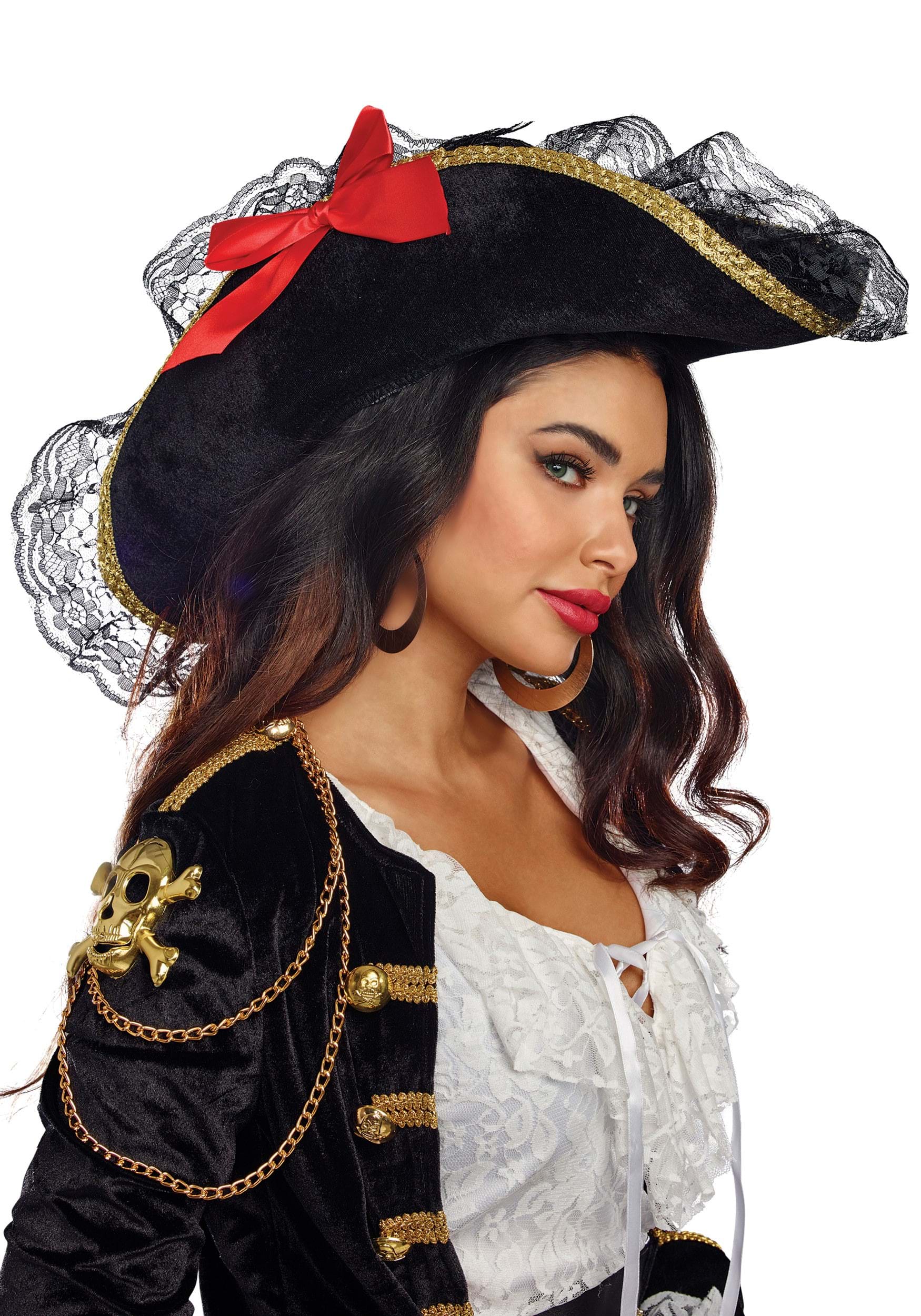 Womens Pirate Captain Costume Hat 4668