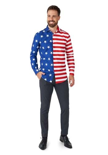 Men's Suitmeister USA Flag Shirt