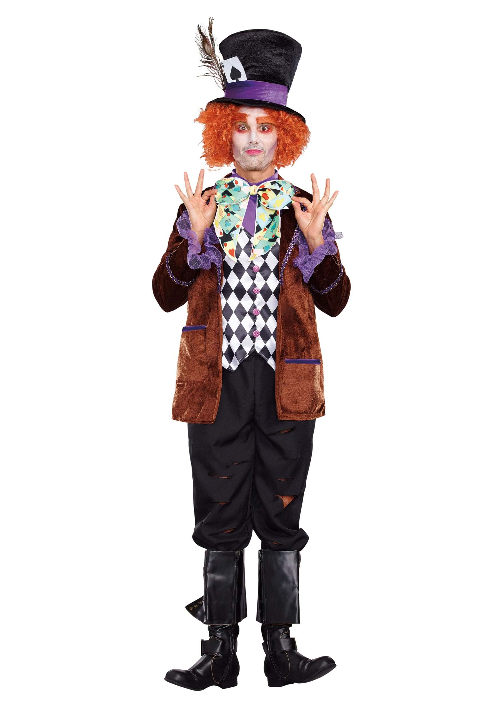 Men's Plus Size Hatter Madness Costume