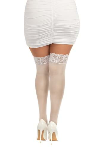 Women's Plus Size Silicone Lace Top Thigh-High Stockings | Thigh High Tights